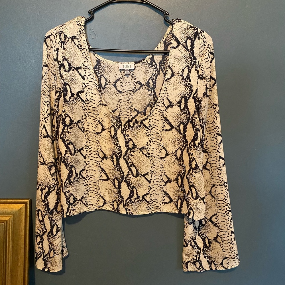 Tobi snakeskin top